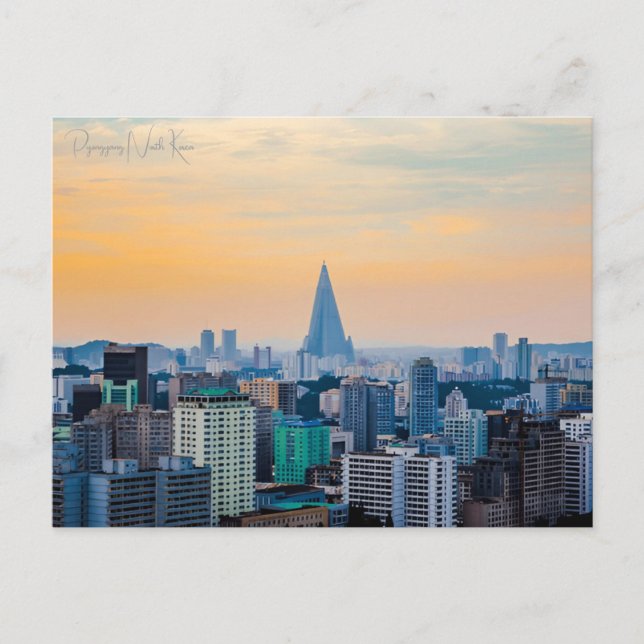 Postal Viajes de época en Pyongyang Norcorea Vacaciones (Anverso)