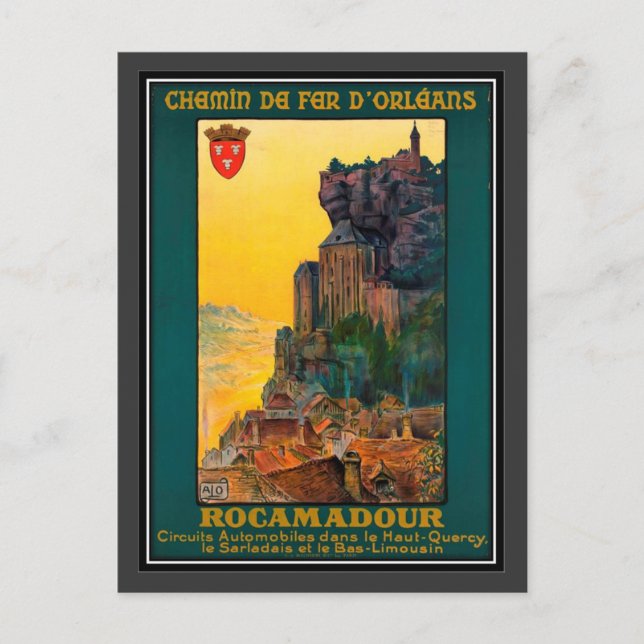 Postal Viajes de época Francia, Rocamadour - (Anverso)