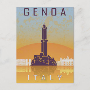 Postal Viajes de época Génova italia Génova Riviera itali