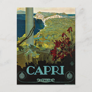 Postal Viajes de época, Isla de Capri, Italia Costa Itali