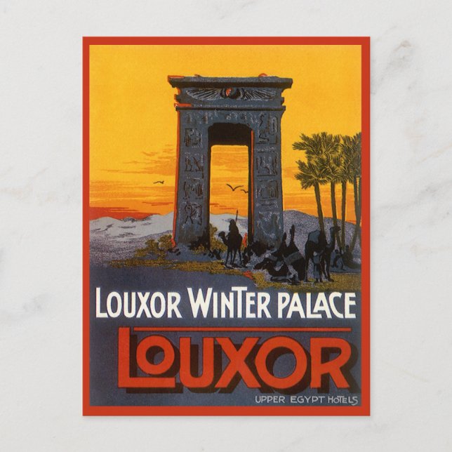 Postal Viajes de época, Louxor Winter Palace, Egipto Áfri (Anverso)