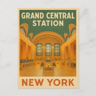 Postal Viajes de época Nueva York Grand Central Station