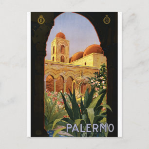 Postal Viajes de época Palermo Italia Postcard