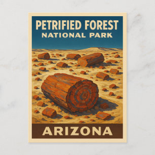 Postal Viajes de época Parque nacional Bosque Petrificado