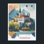 Postal Viajes de época Rumania Constanta Bucharest<br><div class="desc">vintage,  retro,  travel,  moderno,  acuarela,  Roumanie,  Rumanía,  constanta,  Bucarest, </div>