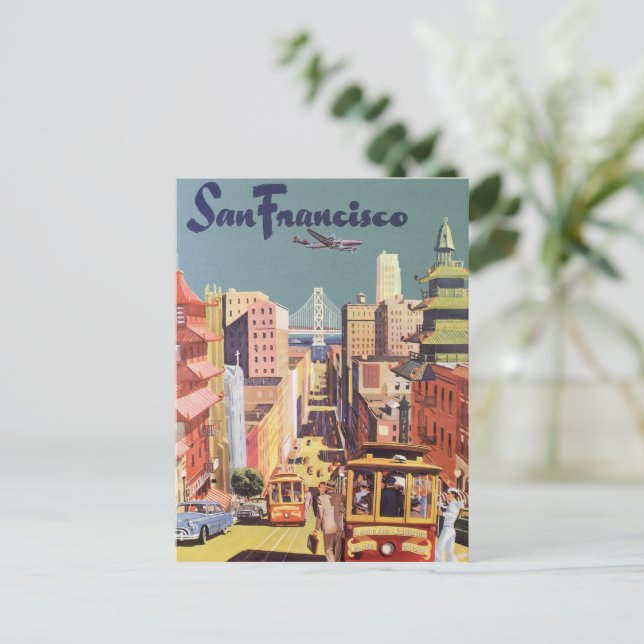 Postal Viajes de época San Francisco Cambio de dirección (Anverso de pie)