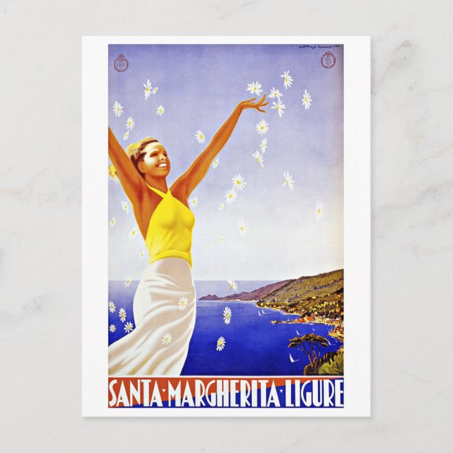 Postal Viajes de época Santa Margherita Ligure Italia (Anverso)