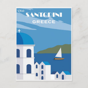 Postal Viajes de época Santorini Grecia