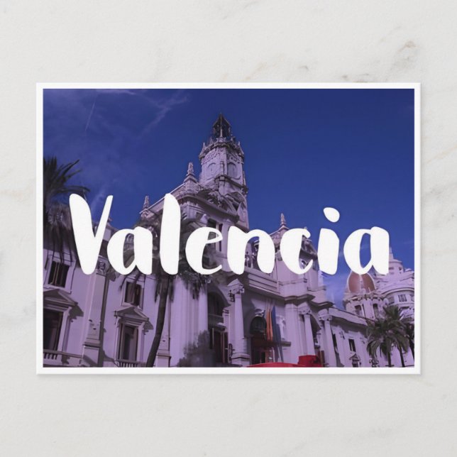 Postal Viajes de época Valencia España Retro (Anverso)