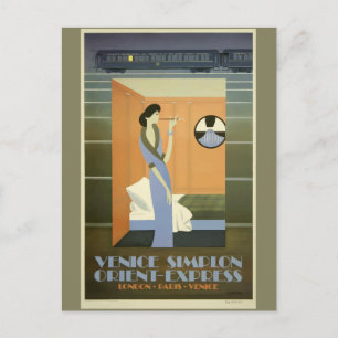 Postal Viajes de época Venecia Orient Express