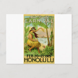 Postal Viajes de estilo hawaiano
