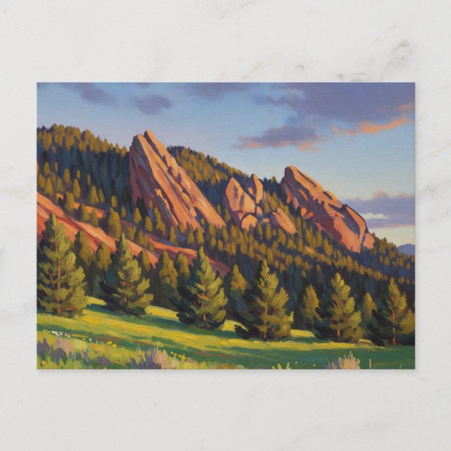 Postal Viajes de Flatirons Colorado (Anverso)