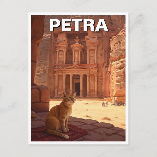 Postal Viajes de gatos de Petra Jordan (Anverso)