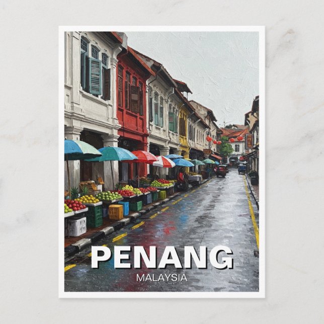 Postal Viajes de Georgetown de Penang Malaysia (Anverso)