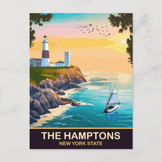 Postal Viajes de Hamptons (Anverso)