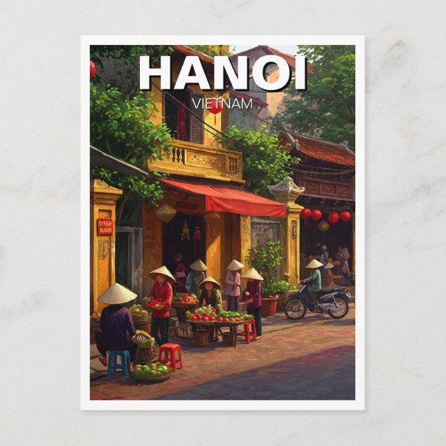 Postal Viajes de Hanoi Vietnam (Anverso)