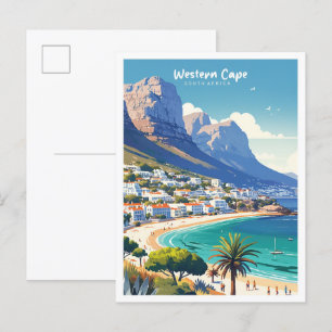 Postal Viajes de Ilustracion al oeste de Cabo de Sudáfric