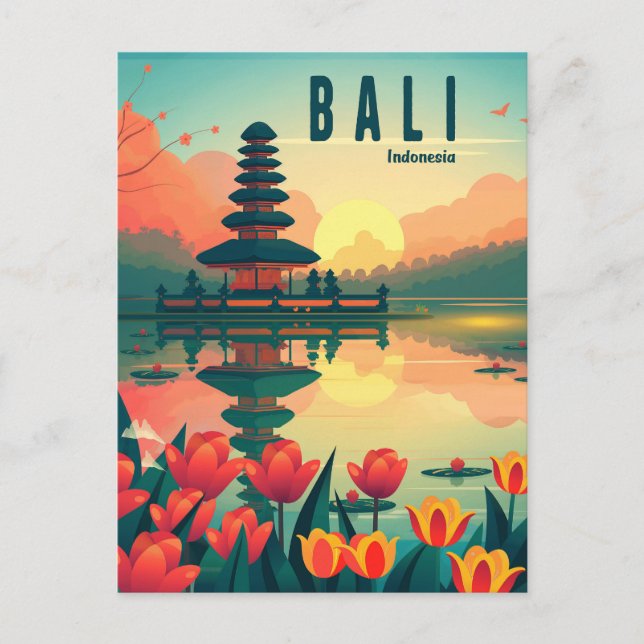 Postal Viajes de Indonesia en Bali (Anverso)