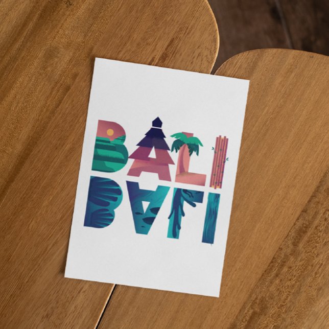 Postal Viajes de Indonesia en Bali (Bali travel postcard)