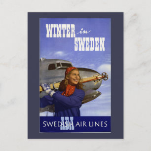 Postal Viajes de invierno en Suecia