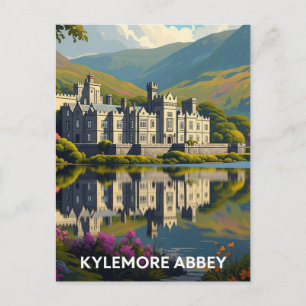 Postal Viajes de la abadía de Kylemore Irlanda