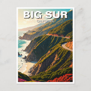 Postal Viajes de la Costa Central del Sur de California