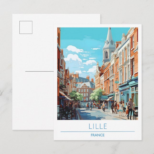 Postal Viajes de la época de Lille France (Anverso / Reverso)