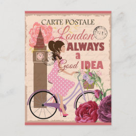 Postal Viajes de la Inglaterra rosa de Londres