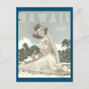 Postal Viajes de la vieja hawaiana por Hawái, bailarina d
