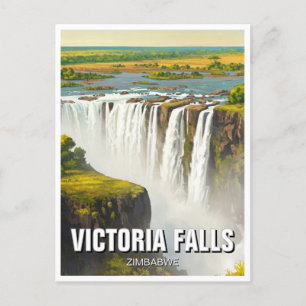 Postal Viajes de las cataratas Victoria de Zimbabue