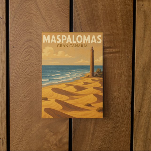 Postal Viajes de las dunas de Maspalomas Gran Canaria (Maspalomas Gran Canaria dunes travel postcard)