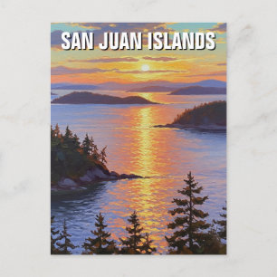 Postal Viajes de las islas de Washington san juan