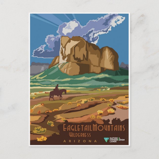 Postal Viajes de las montañas Eagletail de Arizona (Anverso)