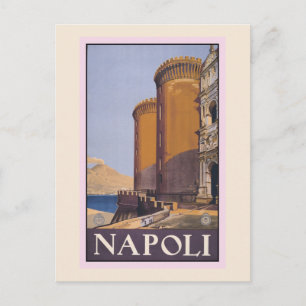 Postal Viajes de Litho Vintage y Nápoles Italia