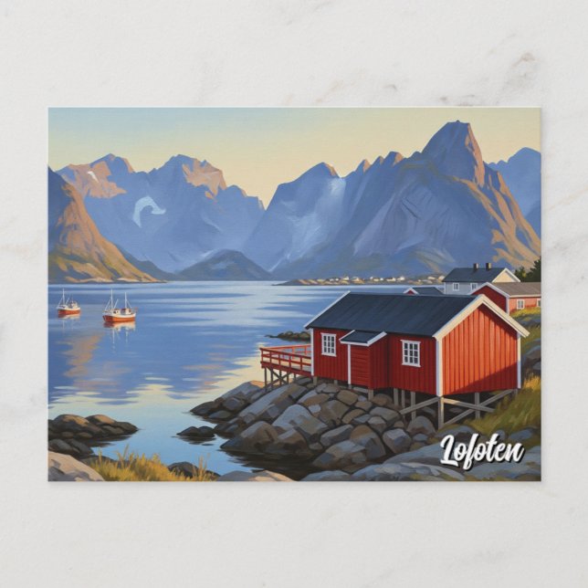 Postal Viajes de Lofoten Noruega (Anverso)