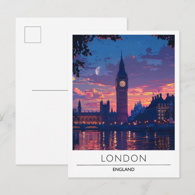 Postal Viajes de Londres Inglaterra (Anverso / Reverso)