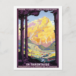 Postal Viajes de los Alpes franceses en el Valle de Taren