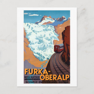 Postal Viajes de los Alpes Suiza