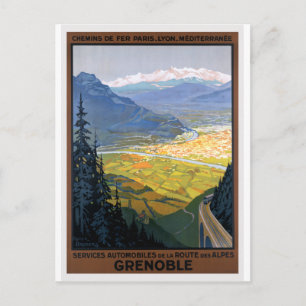 Postal Viajes de los antiguos Alpes Franceses