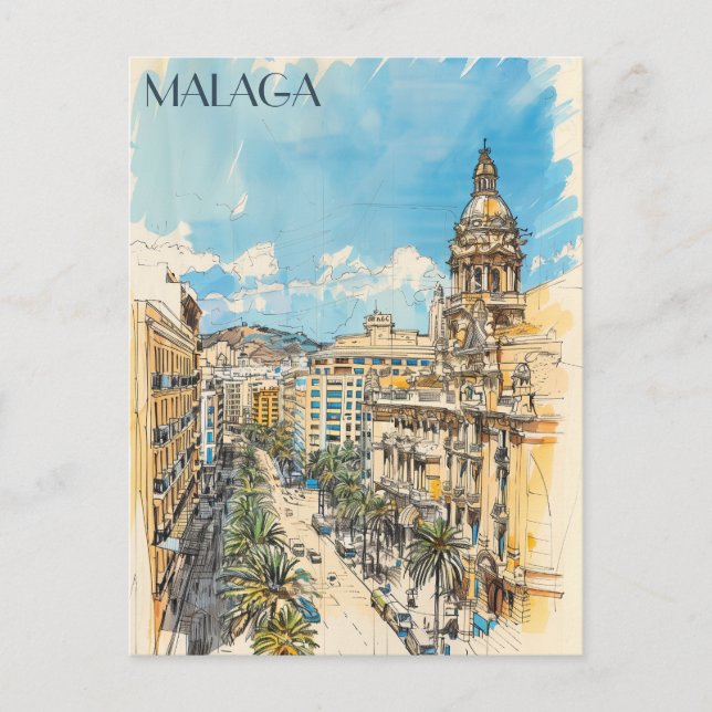 Postal Viajes de Málaga España (Anverso)