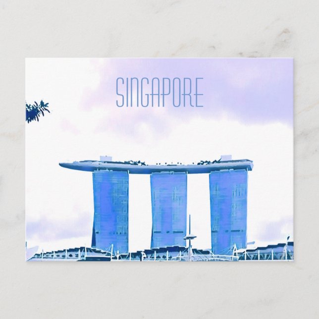 Postal Viajes de Marina Bay Sands en Singapur (Anverso)