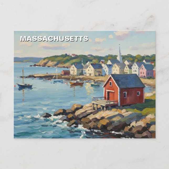 Postal Viajes de Massachusetts (Anverso)