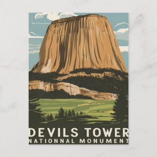Postal Viajes de Monumento Nacional Devils Tower