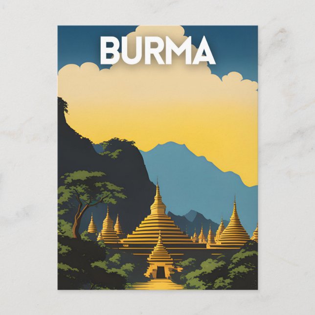 Postal Viajes de Myanmar (Anverso)