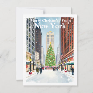 Postal Viajes de Navidades de la ciudad de Nueva York en 