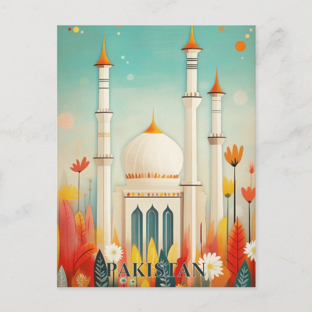 Postal Viajes de Pakistán (Anverso)