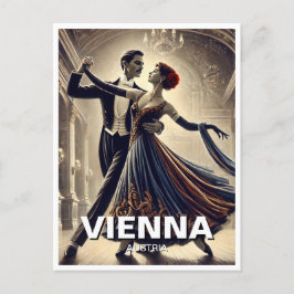 Postal Viajes de parejas de bailarines valtz de Viena