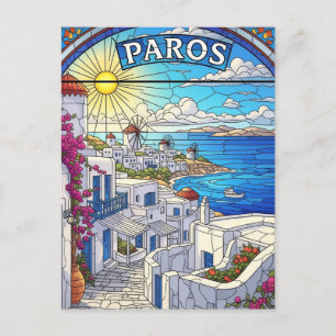 Postal Viajes de Paros de Grecia