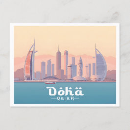 Postal Viajes de Pastel del Golfo Árabe en Doha