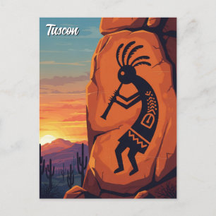 Postal Viajes de Petroglyph Tuscon Arizona
